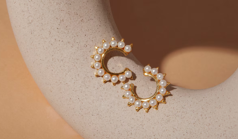 Pearl-Accented Hoops